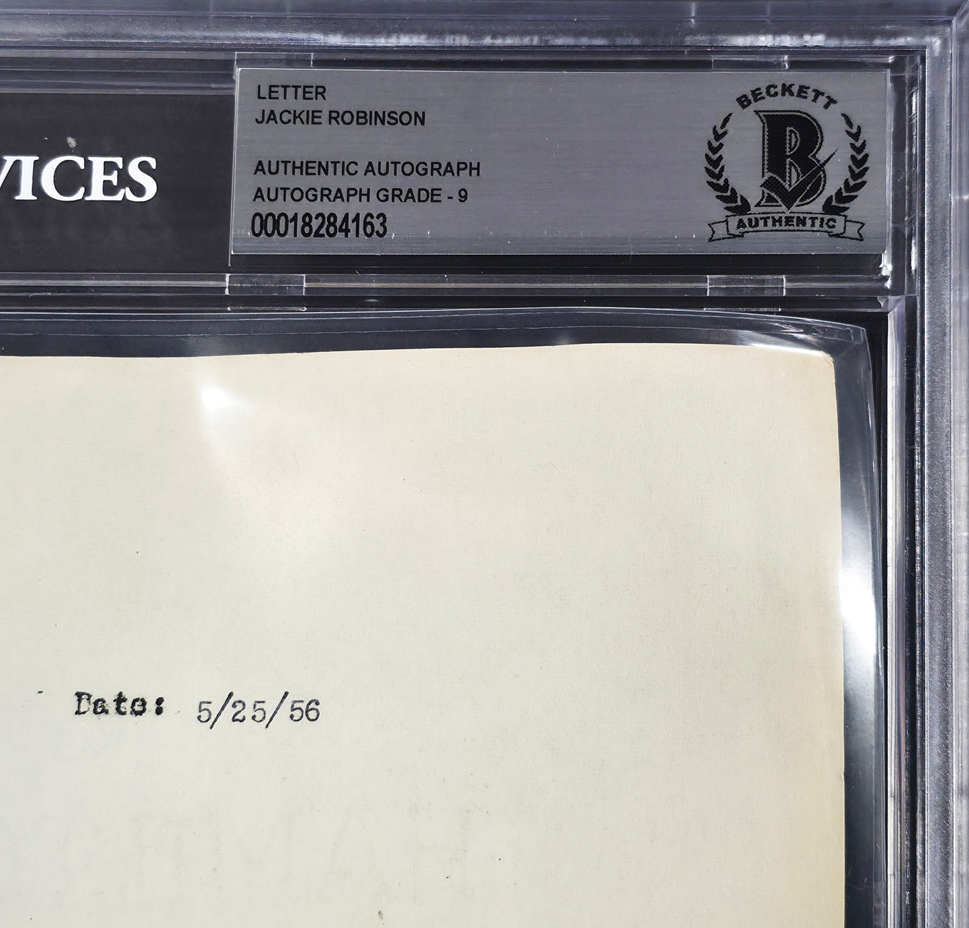 Jackie Robinson Autographed 1956 Greatest Sports Thrill Contract Brooklyn Dodgers Auto Grade Mint 9 Beckett BAS #18284163