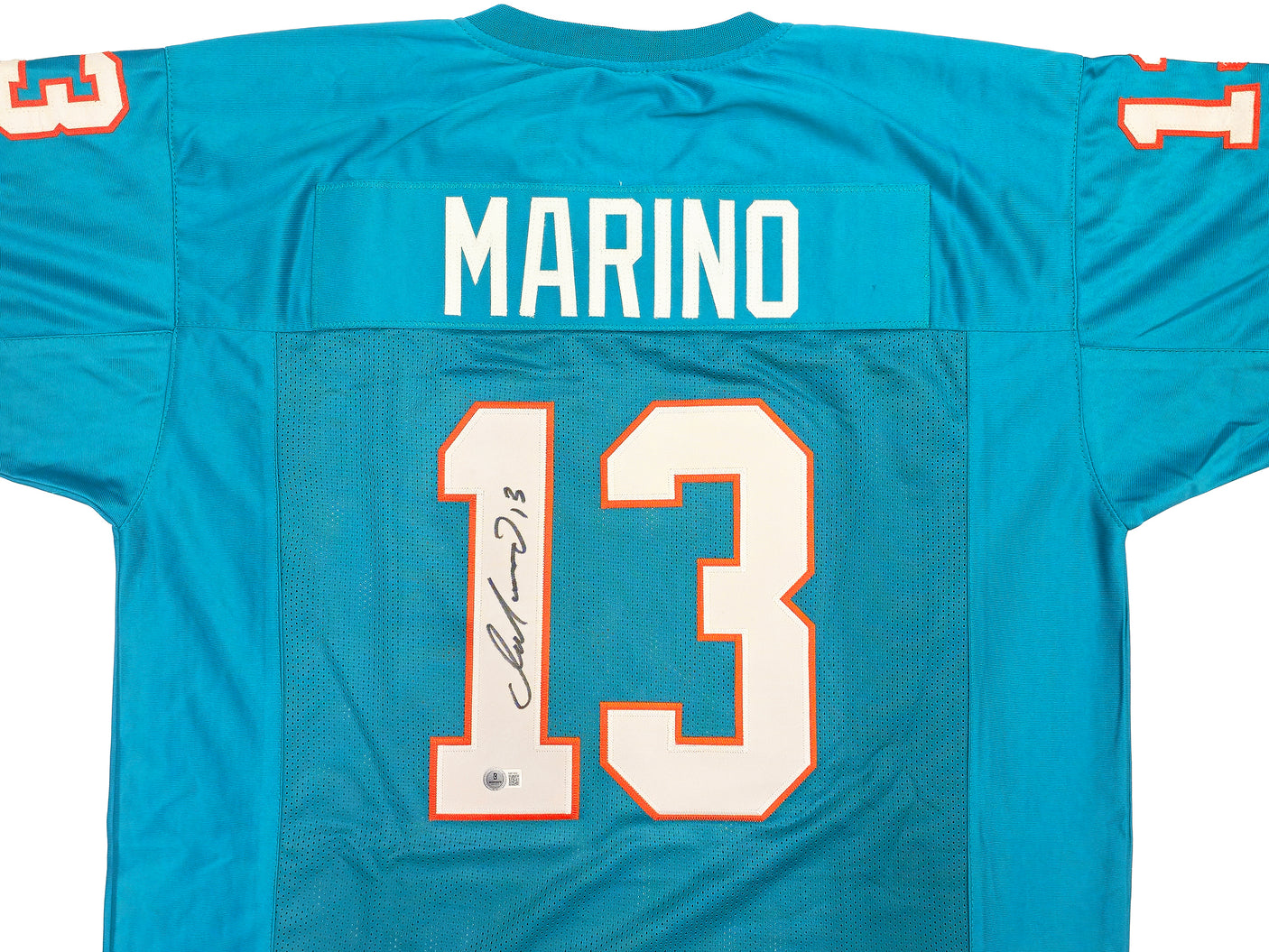 Miami Dolphins Dan Marino Autographed Teal Jersey Beckett BAS QR Stock #232813