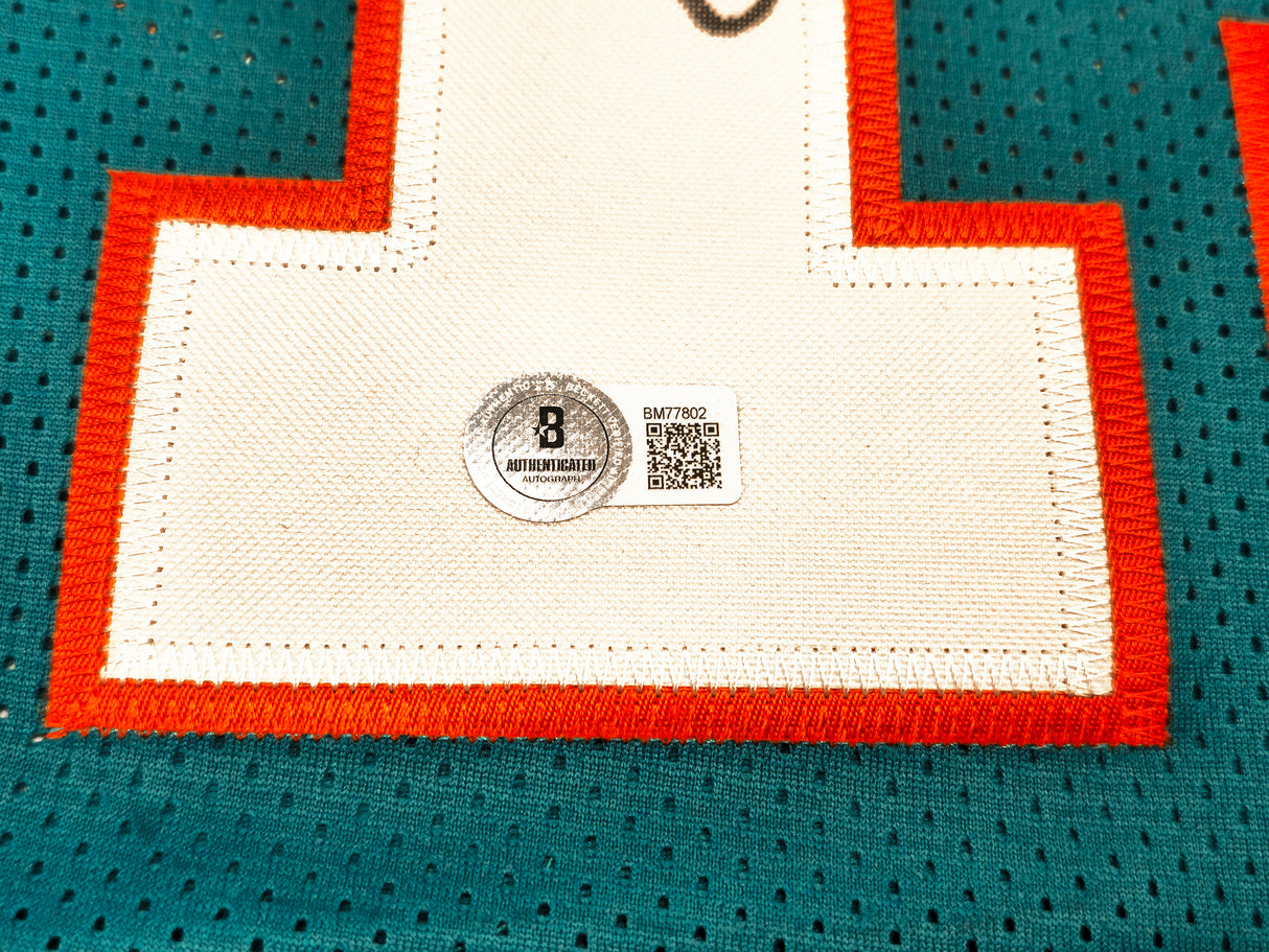 Miami Dolphins Dan Marino Autographed Teal Jersey Beckett BAS QR Stock #232813
