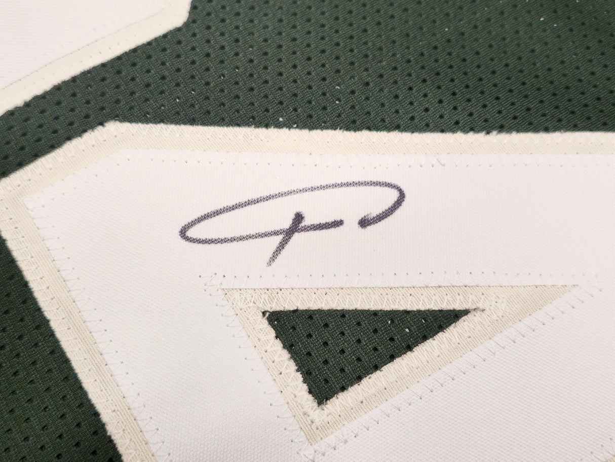 Milwaukee Bucks Giannis Antetokounmpo Autographed Framed Green Jersey Beckett BAS QR Stock #265448