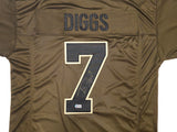 Dallas Cowboys Trevon Diggs Autographed Army Green Jersey Beckett BAS Witness Stock #233654