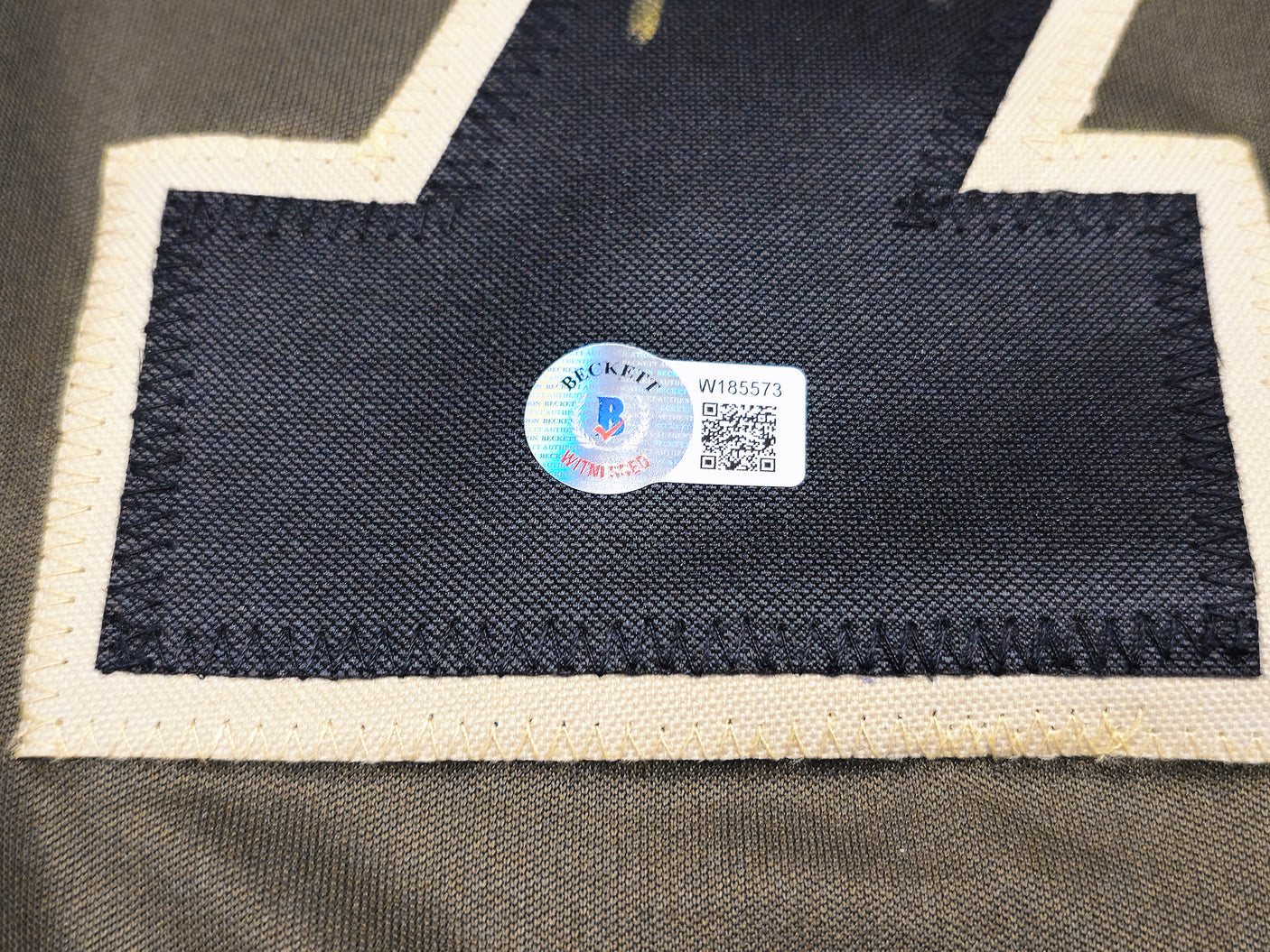 Dallas Cowboys Trevon Diggs Autographed Army Green Jersey Beckett BAS Witness Stock #233654