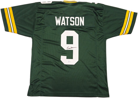 Green Bay Packers Christian Watson Autographed Green Jersey Beckett BAS Witness Stock #233367