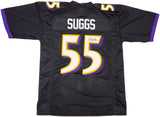 Baltimore Ravens Terrell Suggs Autographed Black Jersey JSA Stock #233374