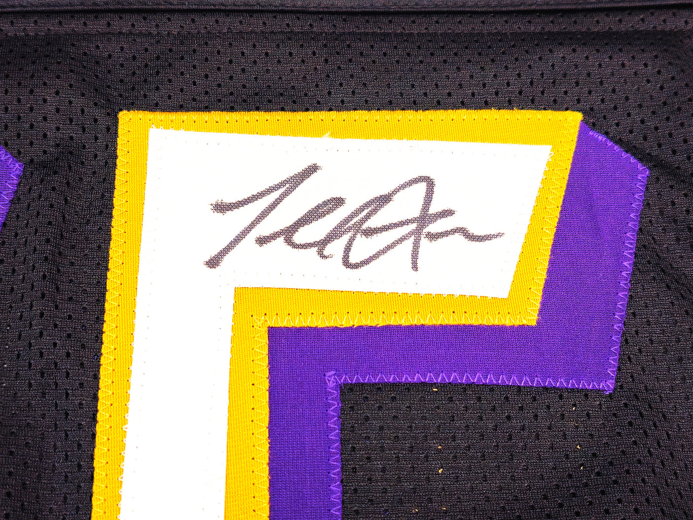 Baltimore Ravens Terrell Suggs Autographed Black Jersey JSA Stock #233374