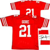 San Francisco 49ers Frank Gore Autographed Red Jersey JSA Stock #233380