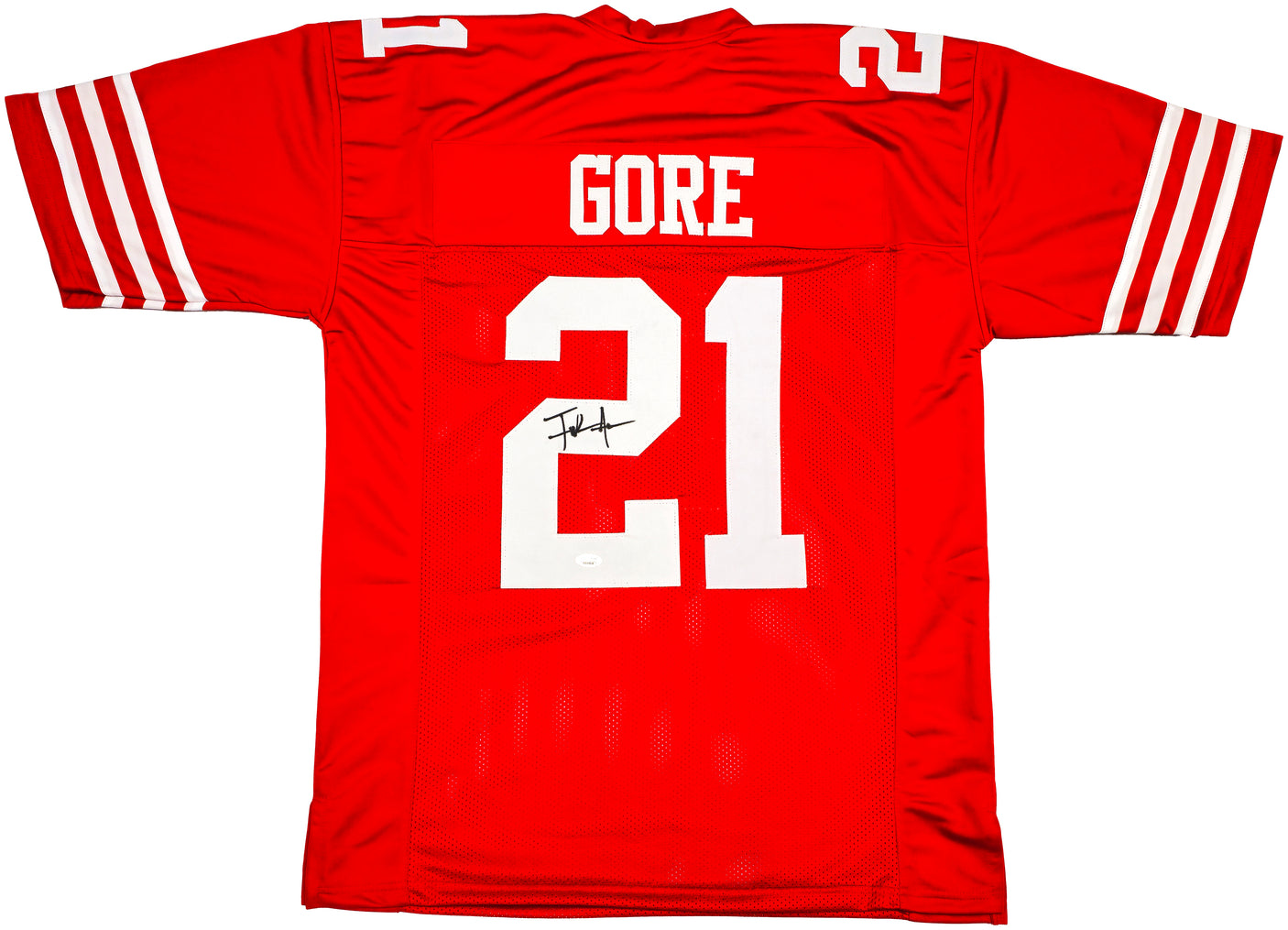 San Francisco 49ers Frank Gore Autographed Red Jersey JSA Stock #233380