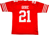 San Francisco 49ers Frank Gore Autographed Red Jersey JSA Stock #233380