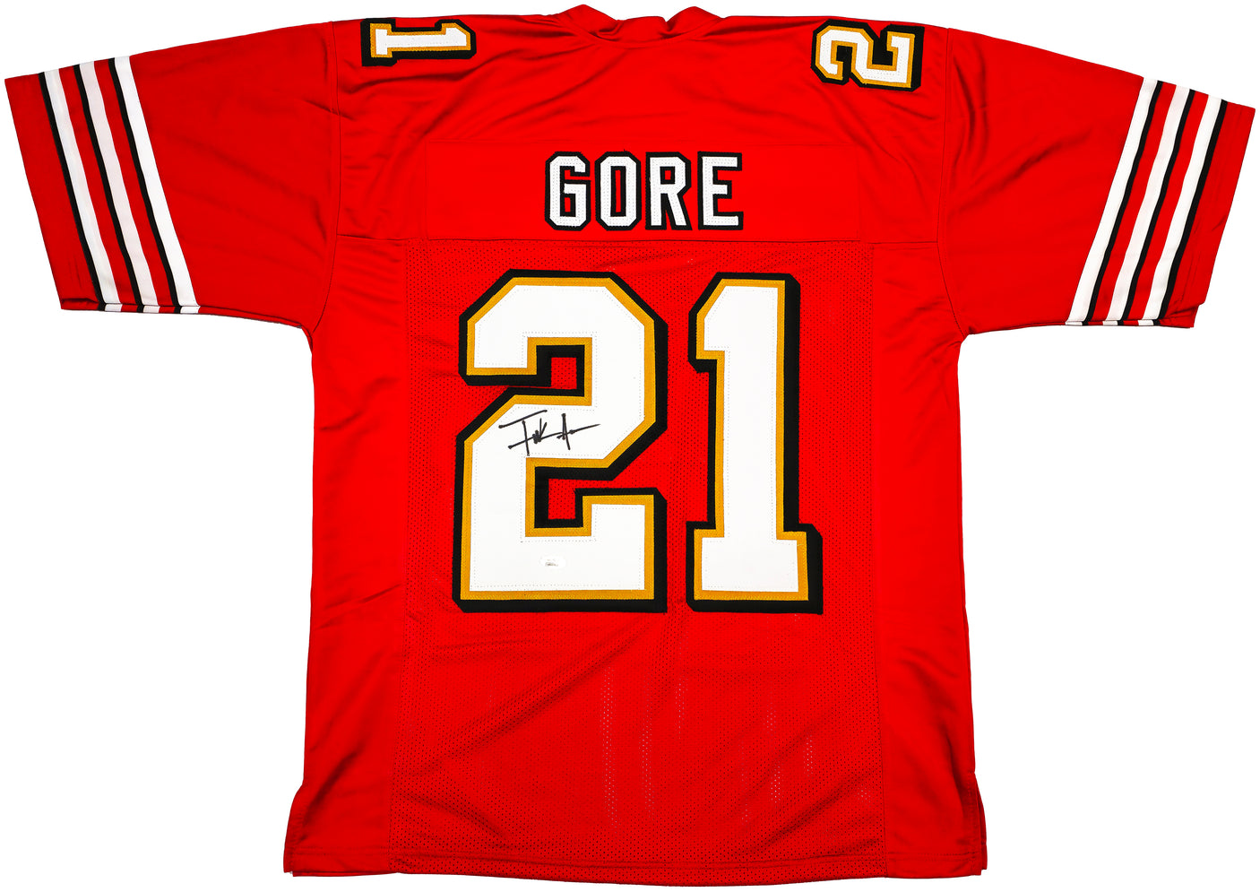 San Francisco 49ers Frank Gore Autographed Red Jersey JSA Stock #233381