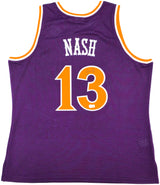 Phoenix Suns Steve Nash Autographed Purple Authentic Mitchell & Ness 2005-06 Hardwood Classic Swingman Jersey Size XL Beckett BAS Witness Stock #233680
