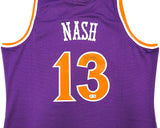 Phoenix Suns Steve Nash Autographed Purple Authentic Mitchell & Ness 2005-06 Hardwood Classic Swingman Jersey Size XL Beckett BAS Witness Stock #233680