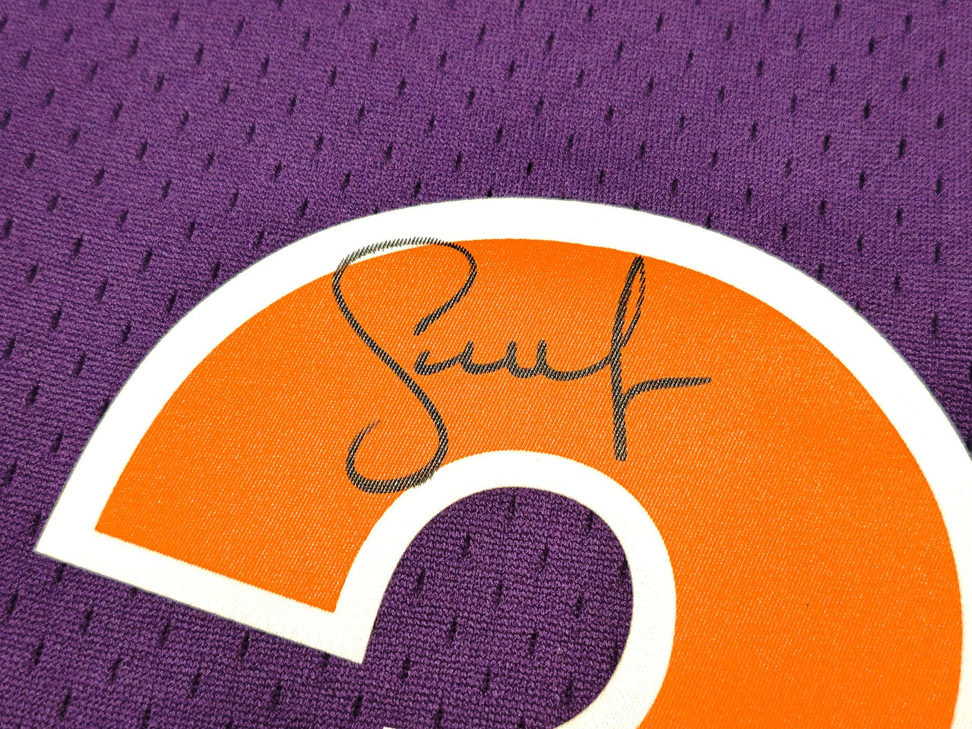 Phoenix Suns Steve Nash Autographed Purple Authentic Mitchell & Ness 2005-06 Hardwood Classic Swingman Jersey Size XL Beckett BAS Witness Stock #233680