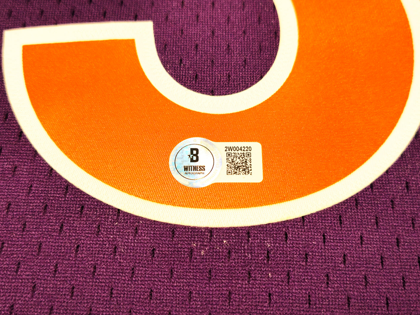 Phoenix Suns Steve Nash Autographed Purple Authentic Mitchell & Ness 2005-06 Hardwood Classic Swingman Jersey Size XXL Beckett BAS Witness Stock #233681