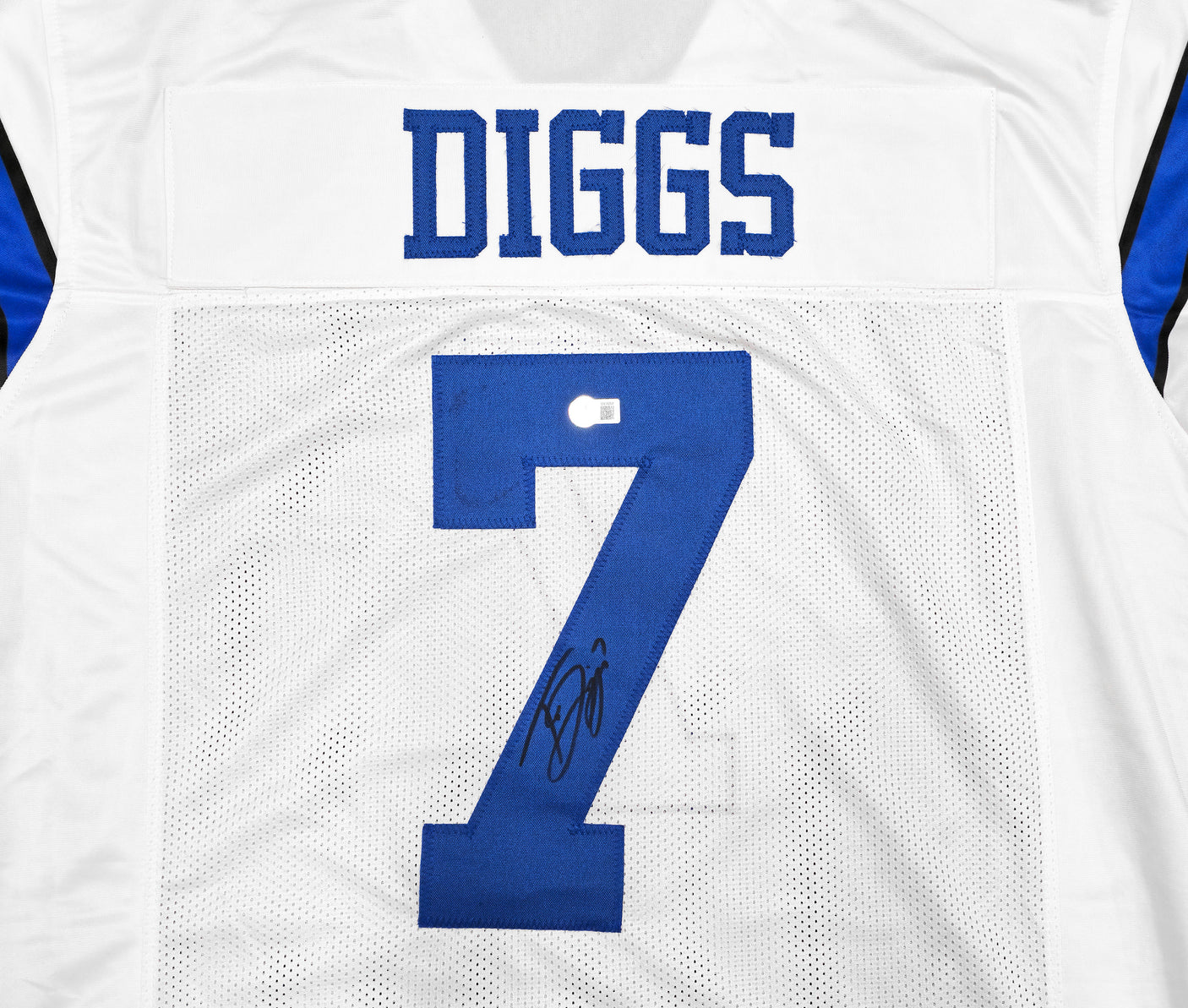 Dallas Cowboys Trevon Diggs Autographed White Jersey Beckett BAS QR Stock #233690