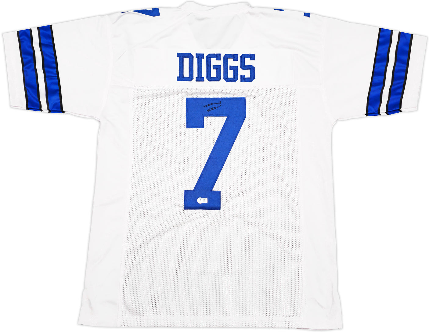 Dallas Cowboys Trevon Diggs Autographed White Jersey Beckett BAS QR Stock #233691