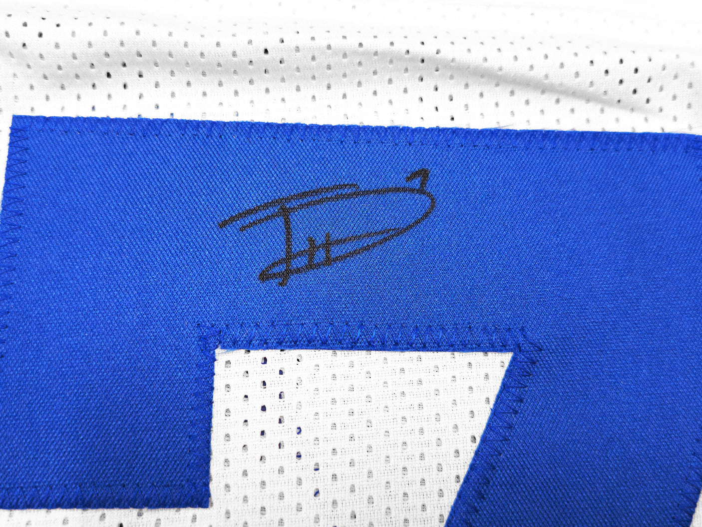 Dallas Cowboys Trevon Diggs Autographed White Jersey Beckett BAS QR Stock #233691