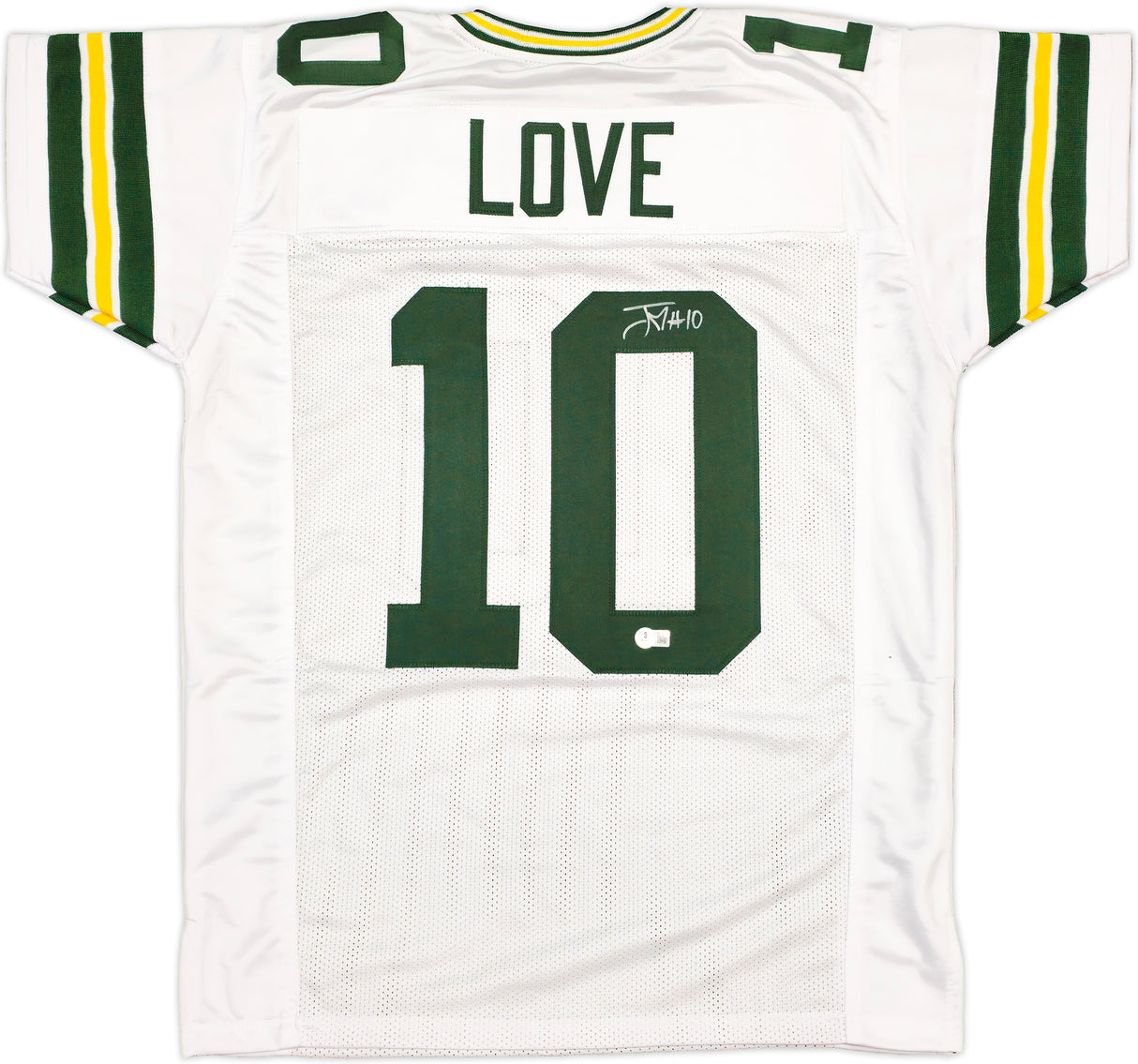 Green Bay Packers Jordan Love Autographed White Jersey Beckett BAS Witness Stock #232821