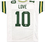 Green Bay Packers Jordan Love Autographed White Jersey Beckett BAS Witness Stock #232821