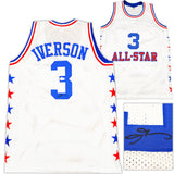 Philadelphia 76ers Allen Iverson Autographed White All Star Jersey Beckett BAS Witness Stock #233363