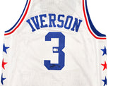 Philadelphia 76ers Allen Iverson Autographed White All Star Jersey Beckett BAS Witness Stock #233363