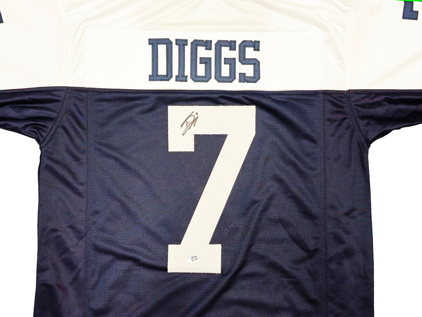Dallas Cowboys Trevon Diggs Autographed Blue & White Jersey PSA/DNA Stock #233657