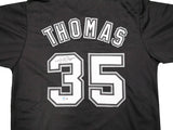 Chicago White Sox Frank Thomas Autographed Black Jersey Beckett BAS Witness Stock #233373
