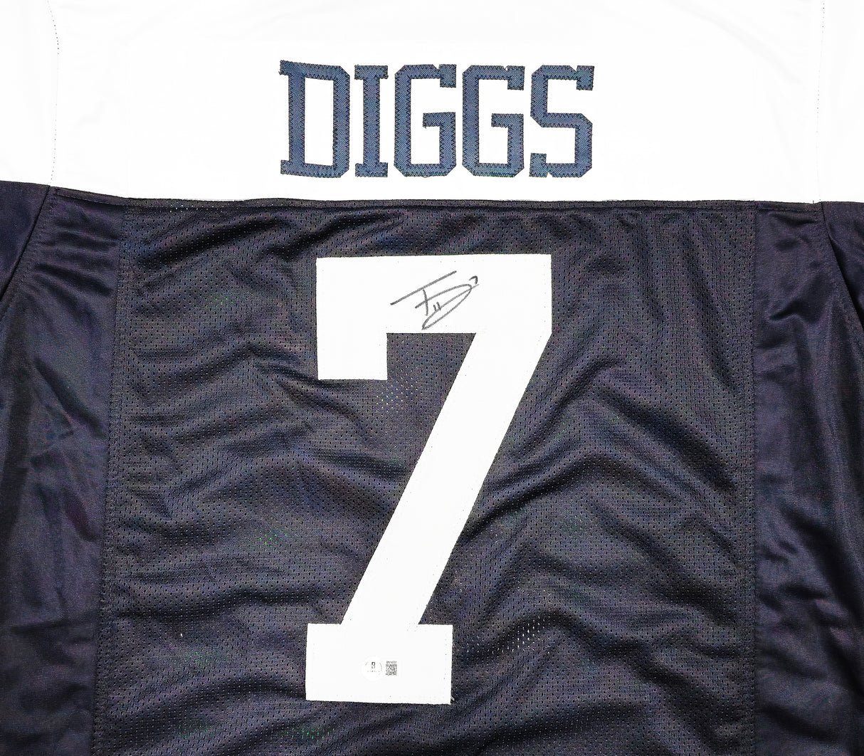 Dallas Cowboys Trevon Diggs Autographed Blue & White Jersey Beckett BAS QR Stock #233689