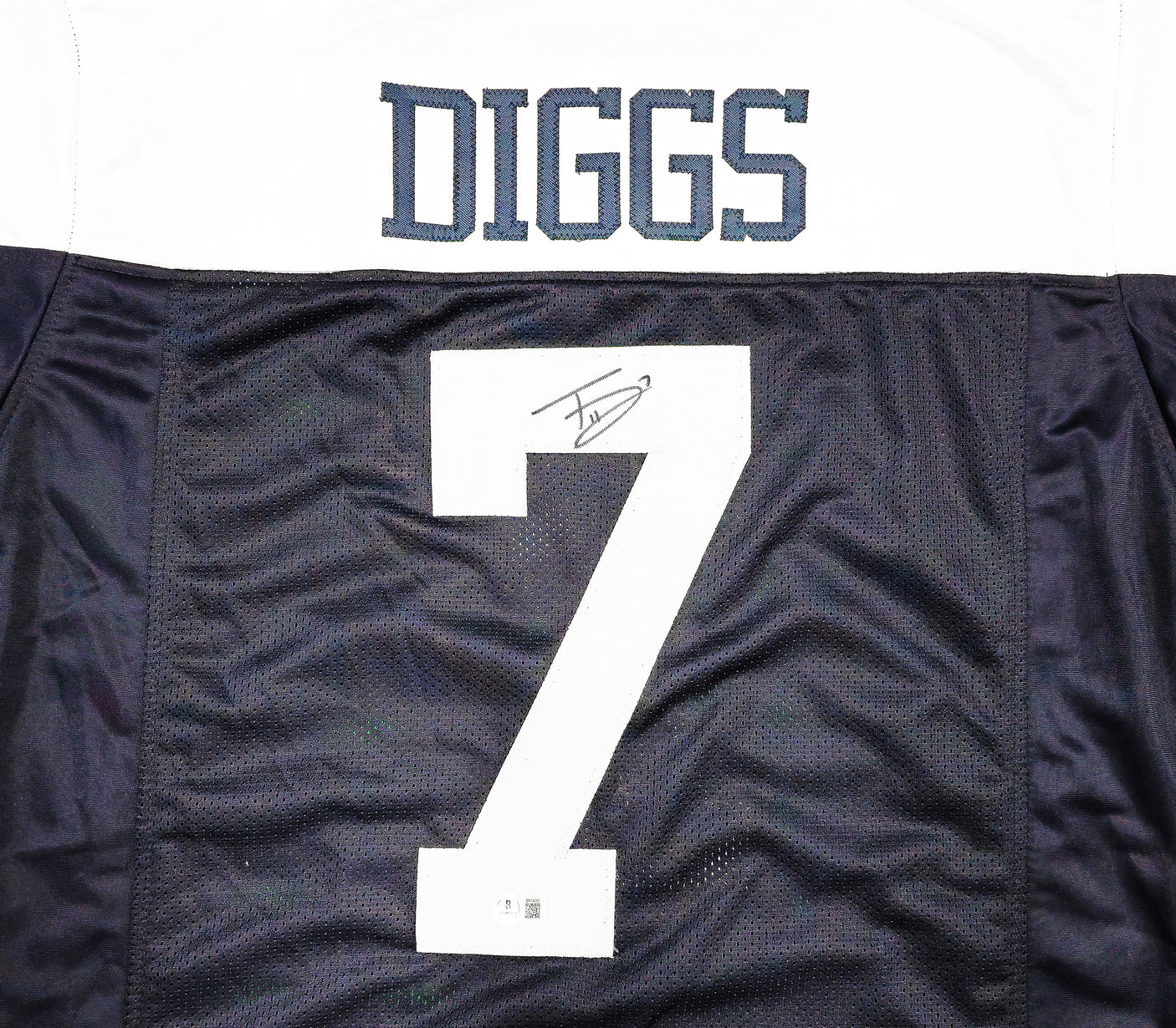 Dallas Cowboys Trevon Diggs Autographed Blue & White Jersey Beckett BAS QR Stock #233689