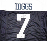 Dallas Cowboys Trevon Diggs Autographed Blue & White Jersey Beckett BAS QR Stock #233689