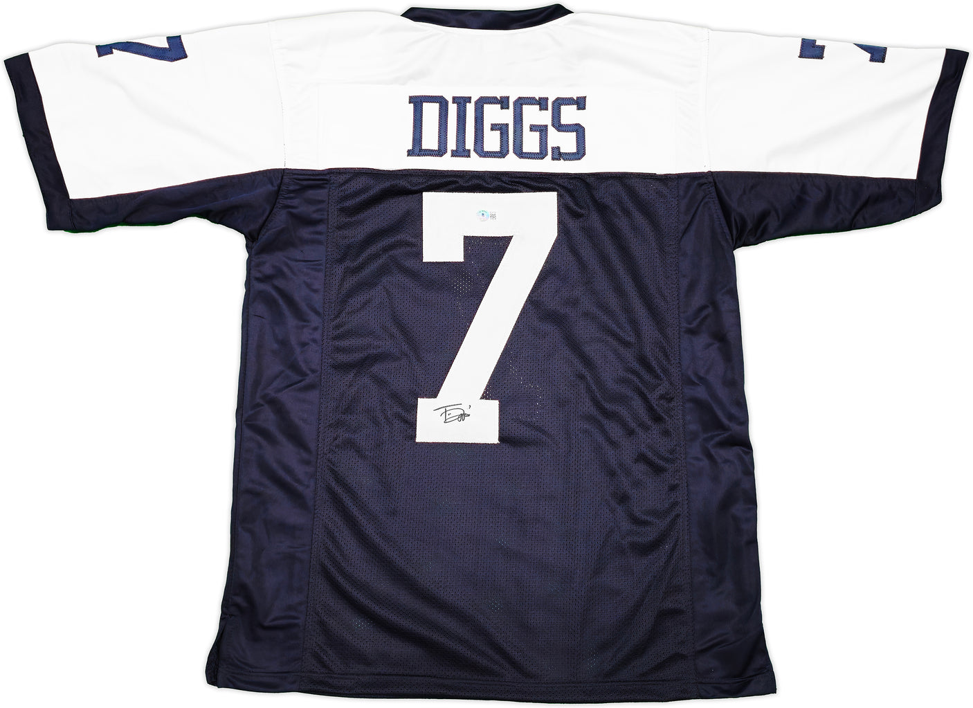 Dallas Cowboys Trevon Diggs Autographed Blue & White Jersey Beckett BAS QR Stock #233661