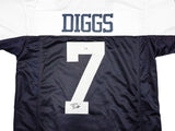 Dallas Cowboys Trevon Diggs Autographed Blue & White Jersey Beckett BAS QR Stock #233661