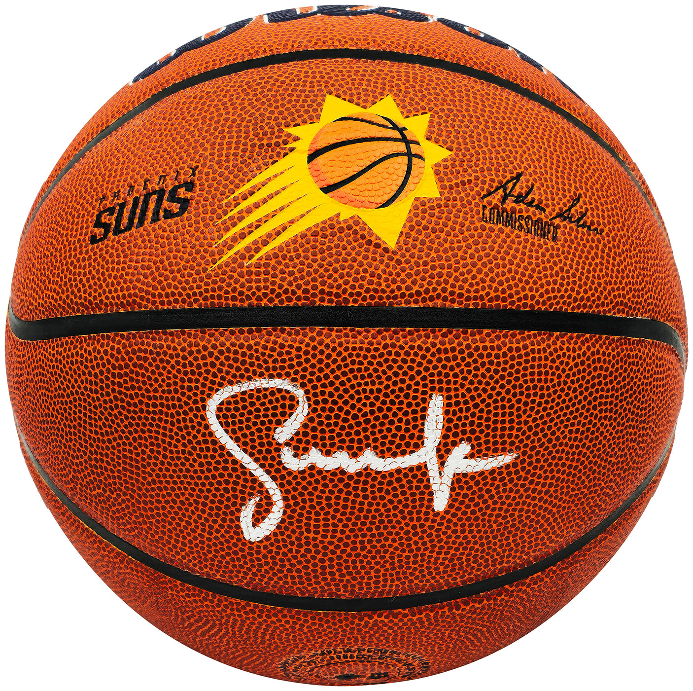 Steve Nash Autographed Composite Leather Phoenix Suns Logo Basketball Beckett BAS Witness Stock #233672