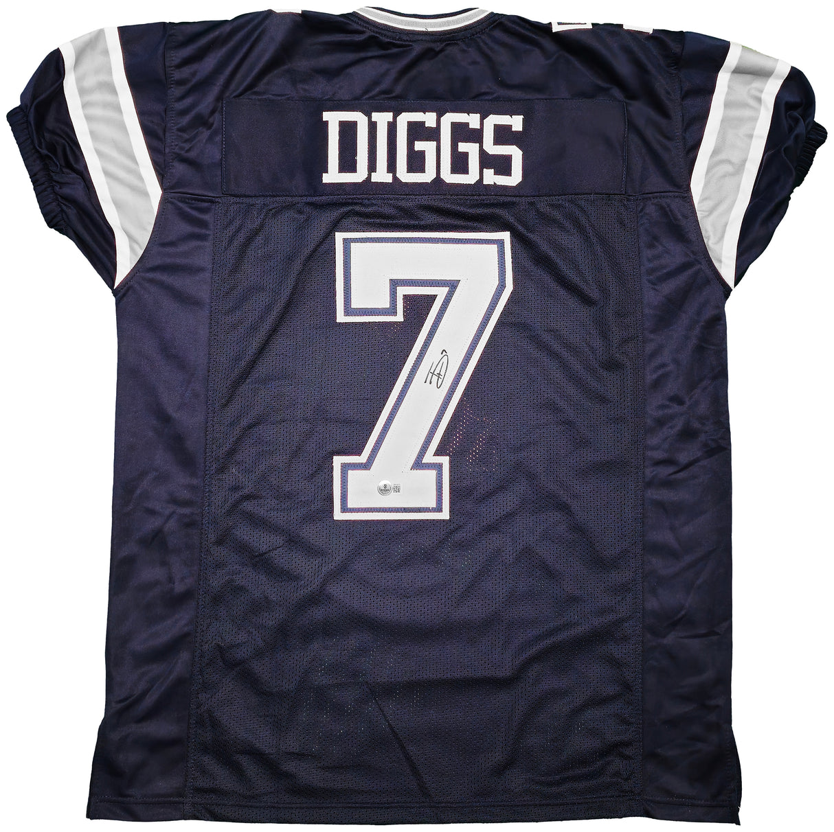 Dallas Cowboys Trevon Diggs Autographed Blue Jersey Beckett BAS QR Stock #233688