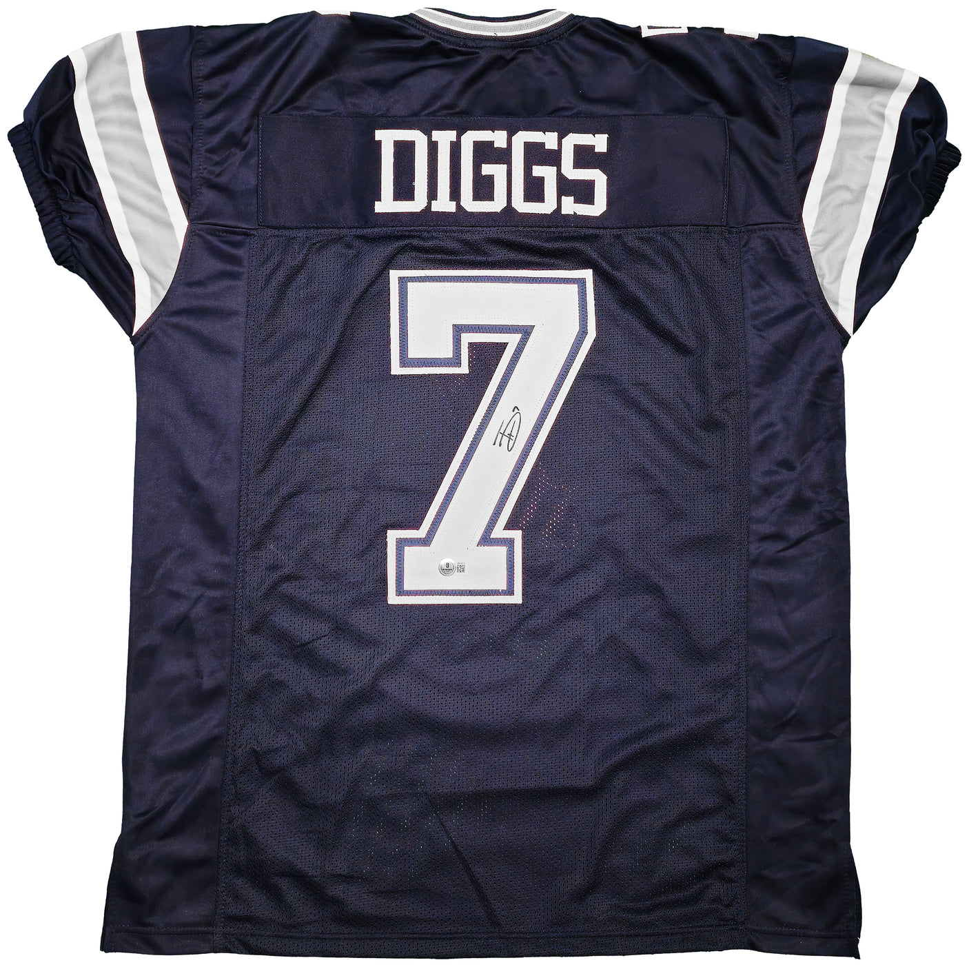 Dallas Cowboys Trevon Diggs Autographed Blue Jersey Beckett BAS QR Stock #233688