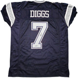 Dallas Cowboys Trevon Diggs Autographed Blue Jersey Beckett BAS QR Stock #233688