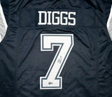 Dallas Cowboys Trevon Diggs Autographed Blue Jersey Beckett BAS QR Stock #233688