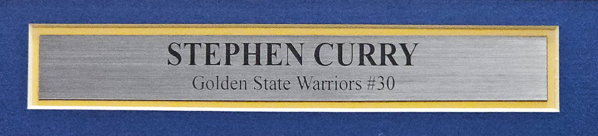 Golden State Warriors Stephen Curry Autographed Framed White Adidas 2017 NBA Finals Champions Jersey Beckett BAS Stock #218632
