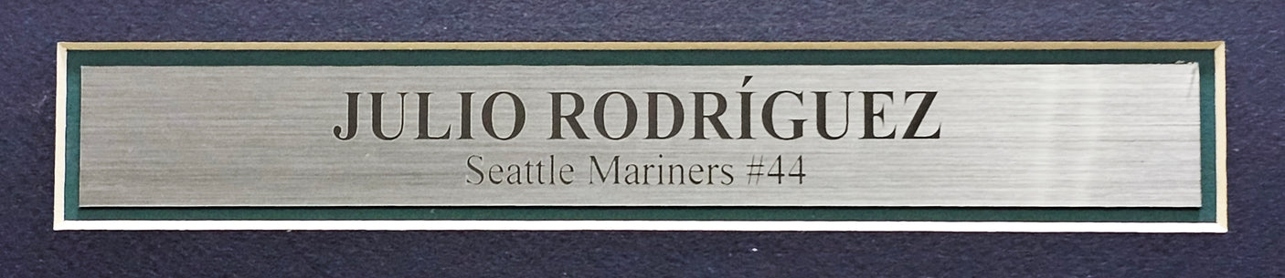 Seattle Mariners Julio Rodriguez Autographed Framed White Jersey JSA Stock #218627