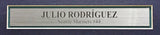 Seattle Mariners Julio Rodriguez Autographed Framed White Jersey JSA Stock #218627