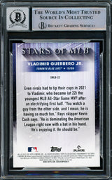 Vladimir Guerrero Jr. Autographed 2022 Topps Stars of MLB Card #SMLB-22 Toronto Blue Jays Auto Grade Gem Mint 10 Beckett BAS Stock #218660