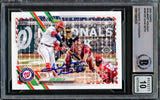 Juan Soto Autographed 2021 Topps Holiday Card #HW100 New York Mets Auto Grade Gem Mint 10 Beckett BAS Stock #218670