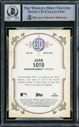 Juan Soto Autographed 2022 Topps Gypsy Queen Card #207 New York Yankees Auto Grade Gem Mint 10 Beckett BAS Stock #218675