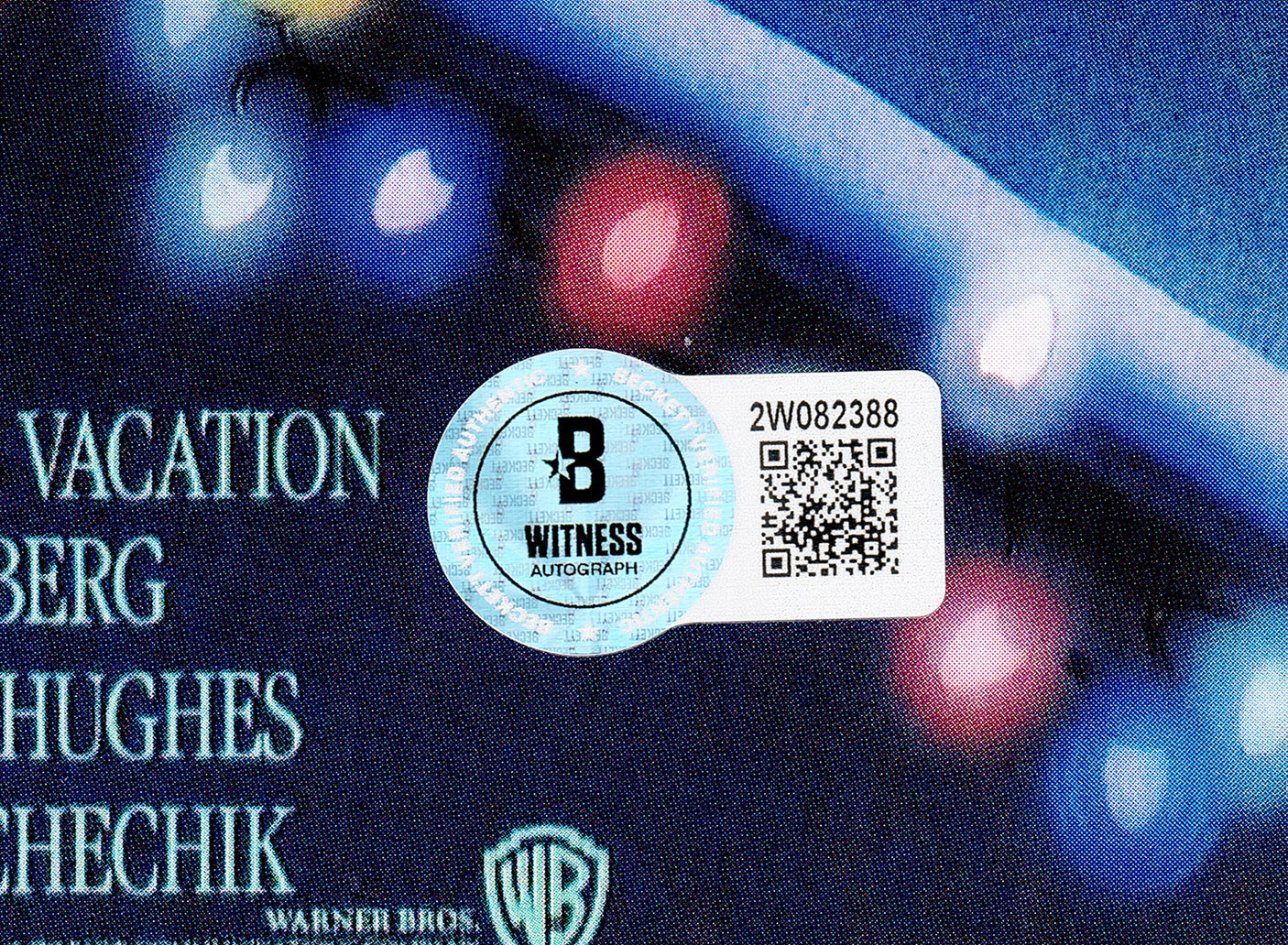 Chevy Chase Autographed 11x17 Christmas Vacation Movie Poster Clark Griswold Beckett BAS Witness Stock #236576