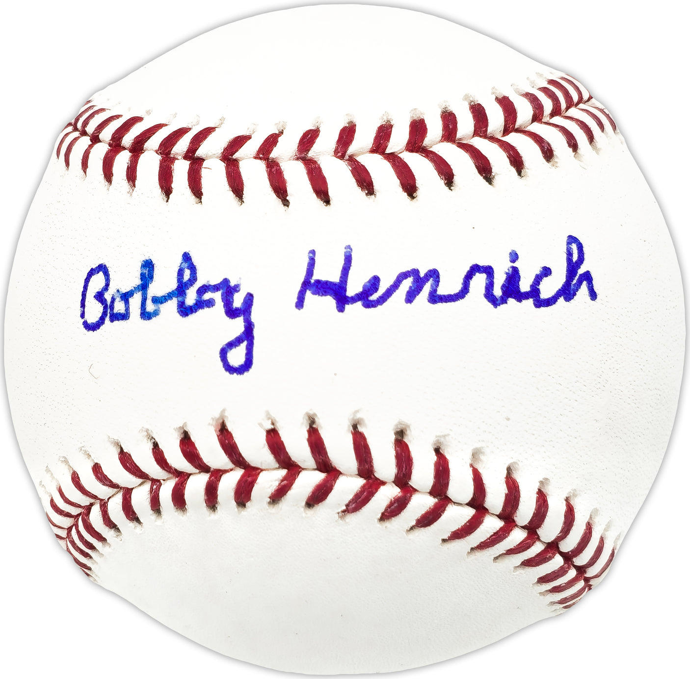 Bob Bobby Henrich Autographed Official MLB Baseball Cincinnati Reds Beckett BAS QR #BN13176