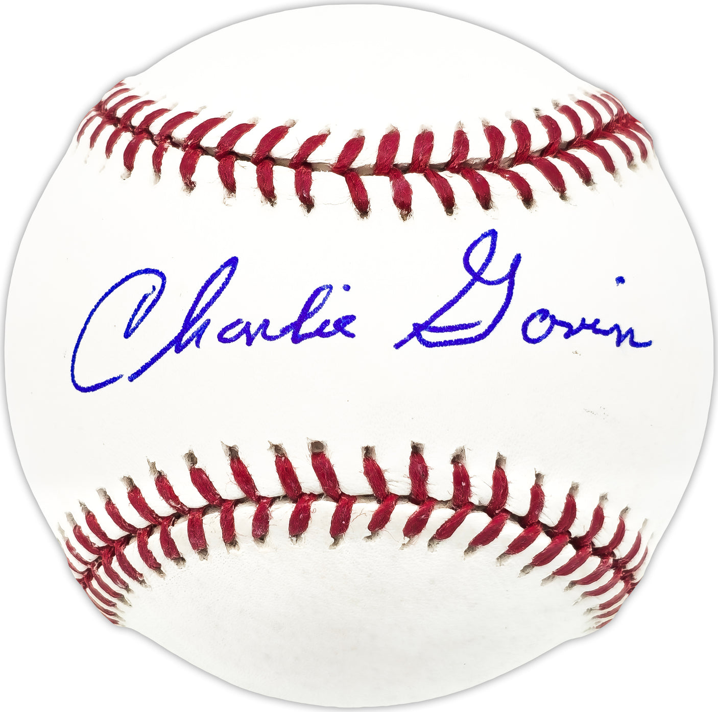 Charlie Gorin Autographed Official MLB Baseball Milwaukee Braves Beckett BAS QR #BN13184