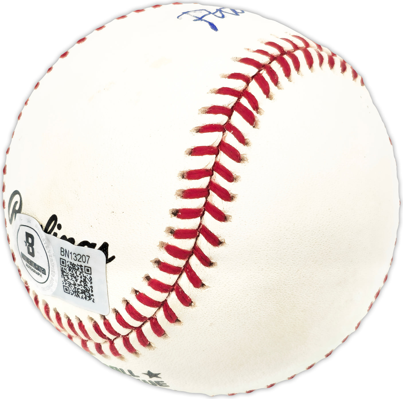 Pat McGlothin Autographed Official NL Baseball Brooklyn Dodgers Beckett BAS QR #BN13207