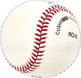 Pat McGlothin Autographed Official NL Baseball Brooklyn Dodgers Beckett BAS QR #BN13207