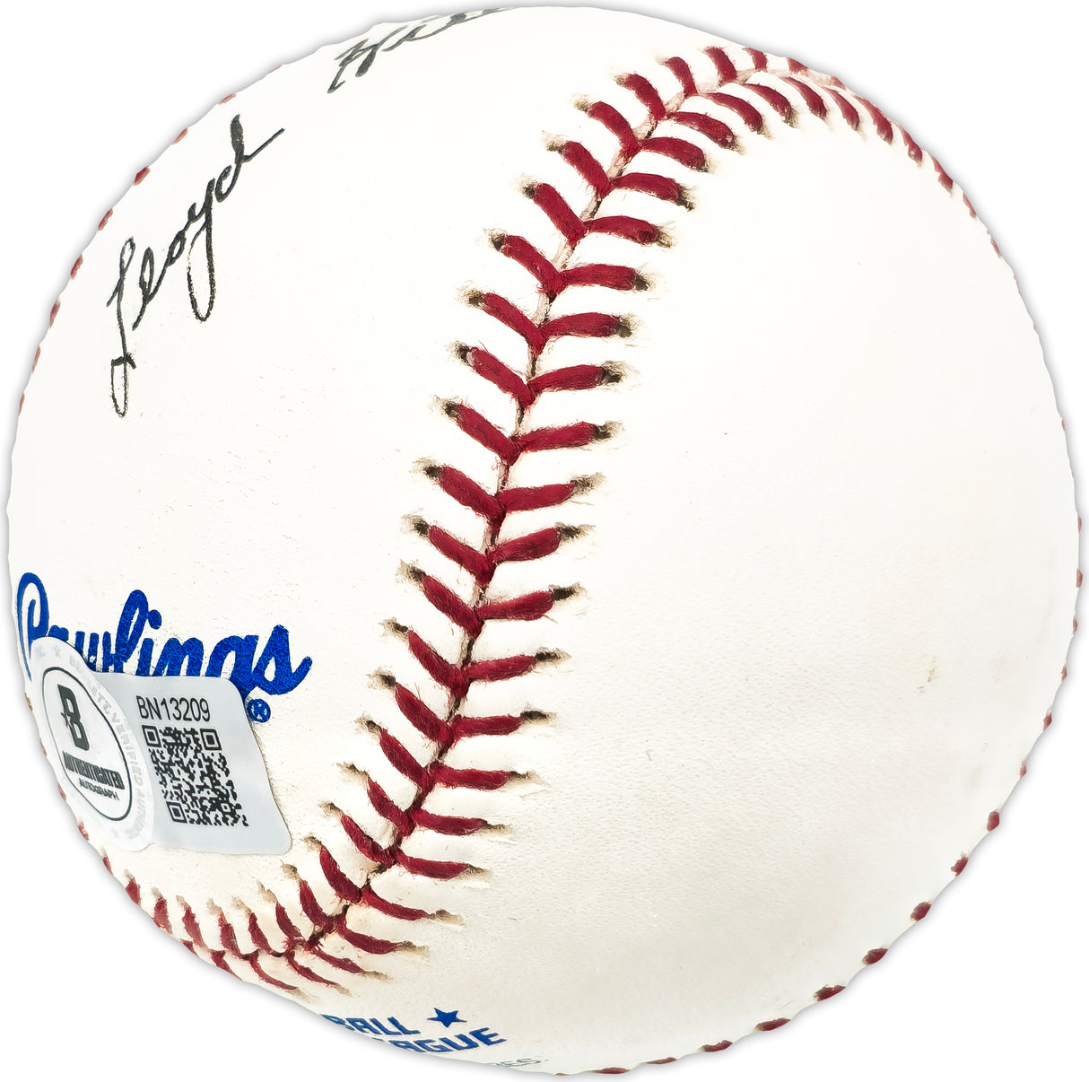 Lloyd Hittle Autographed Official AL Baseball Washington Senators "Wash. Senators 1949-50" Beckett BAS QR #BN13209