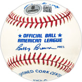 Charlie Bubba Harris Autographed Official AL Baseball Phil. A's Beckett BAS QR #BN13210