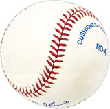Charlie Bubba Harris Autographed Official AL Baseball Phil. A's Beckett BAS QR #BN13210